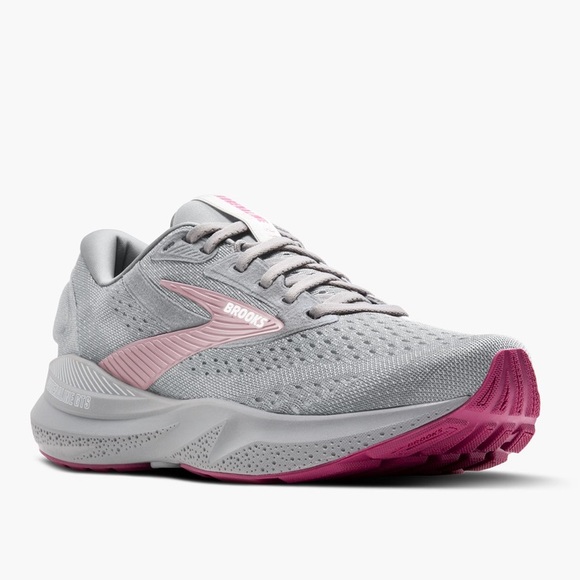 Brooks Shoes - Brooks Adrenaline GTS 24 Women's Gray and Pink Athletic Shoes Size 9.5 Wide